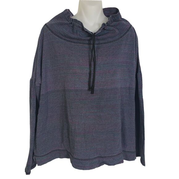 Talbots Womens Sweatshirt Medium Funnel Neck Drawstring Pullover Athleisure - Picture 1 of 8